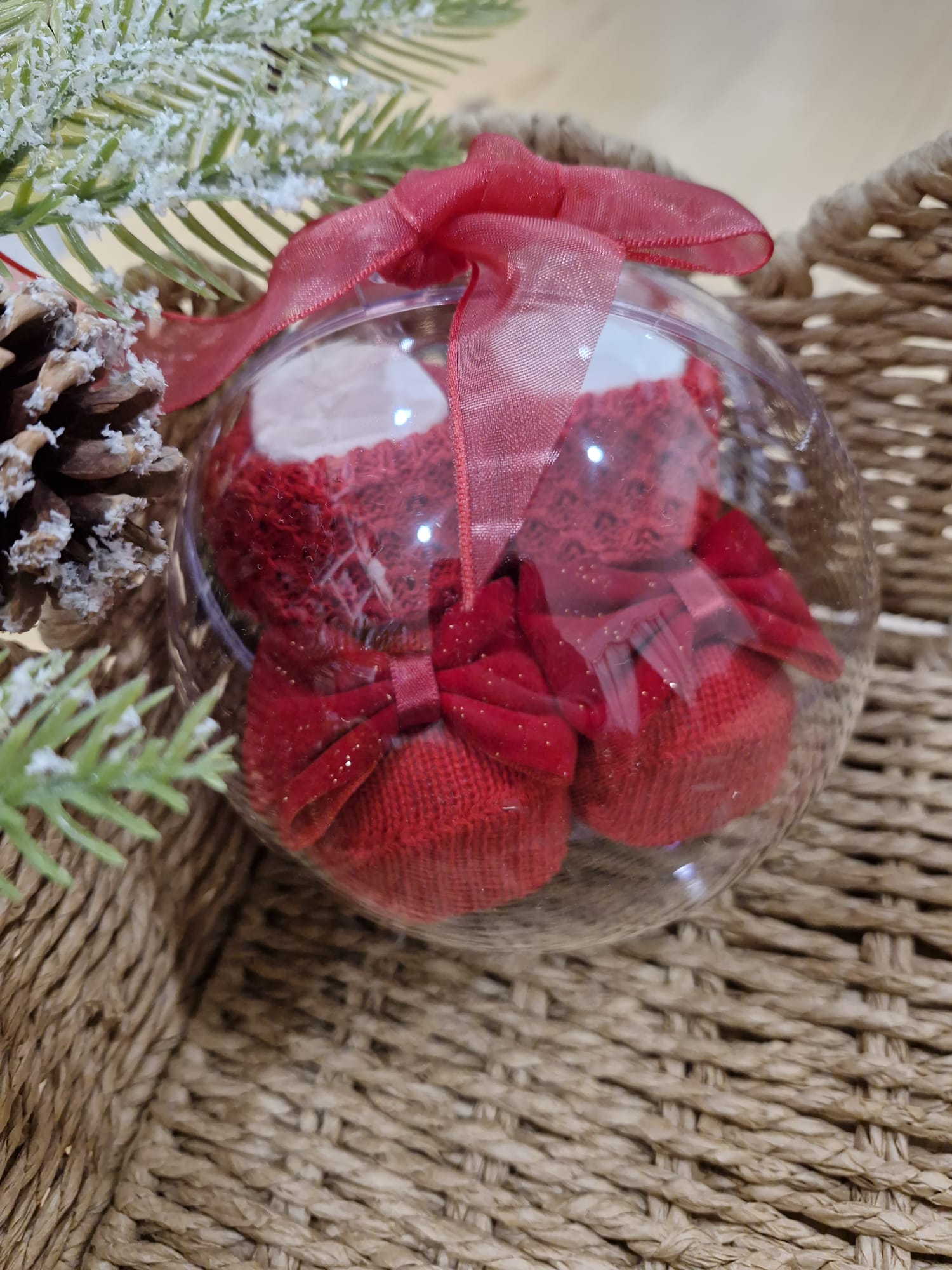 PALLINA SCARPINE FIOCCO VELVET GLITTER