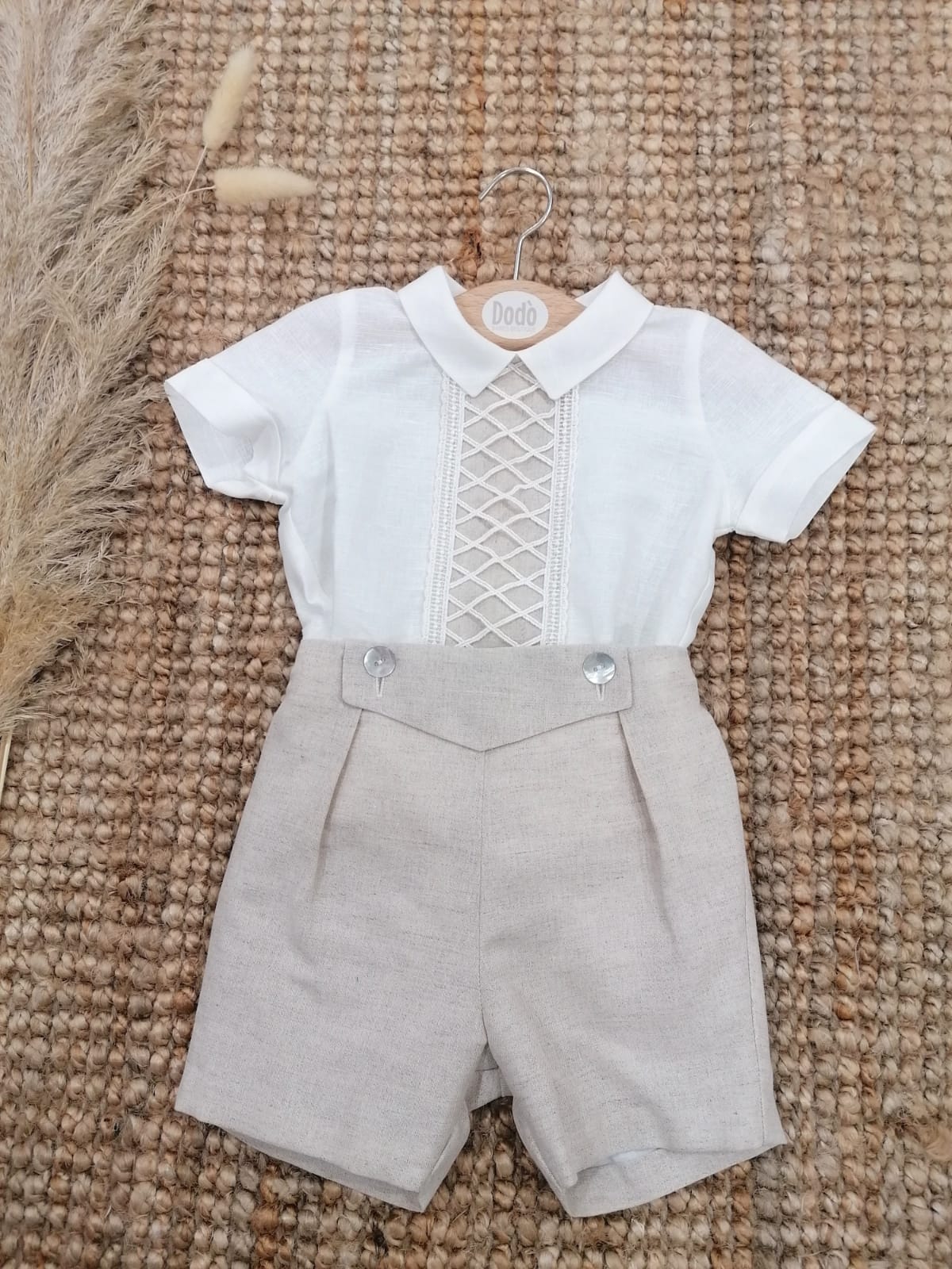 TRAJE ROMBO BEIGE