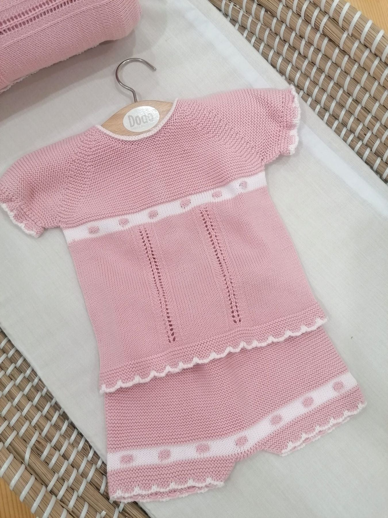 CONJUNTO CORTO BOLLO ROSA