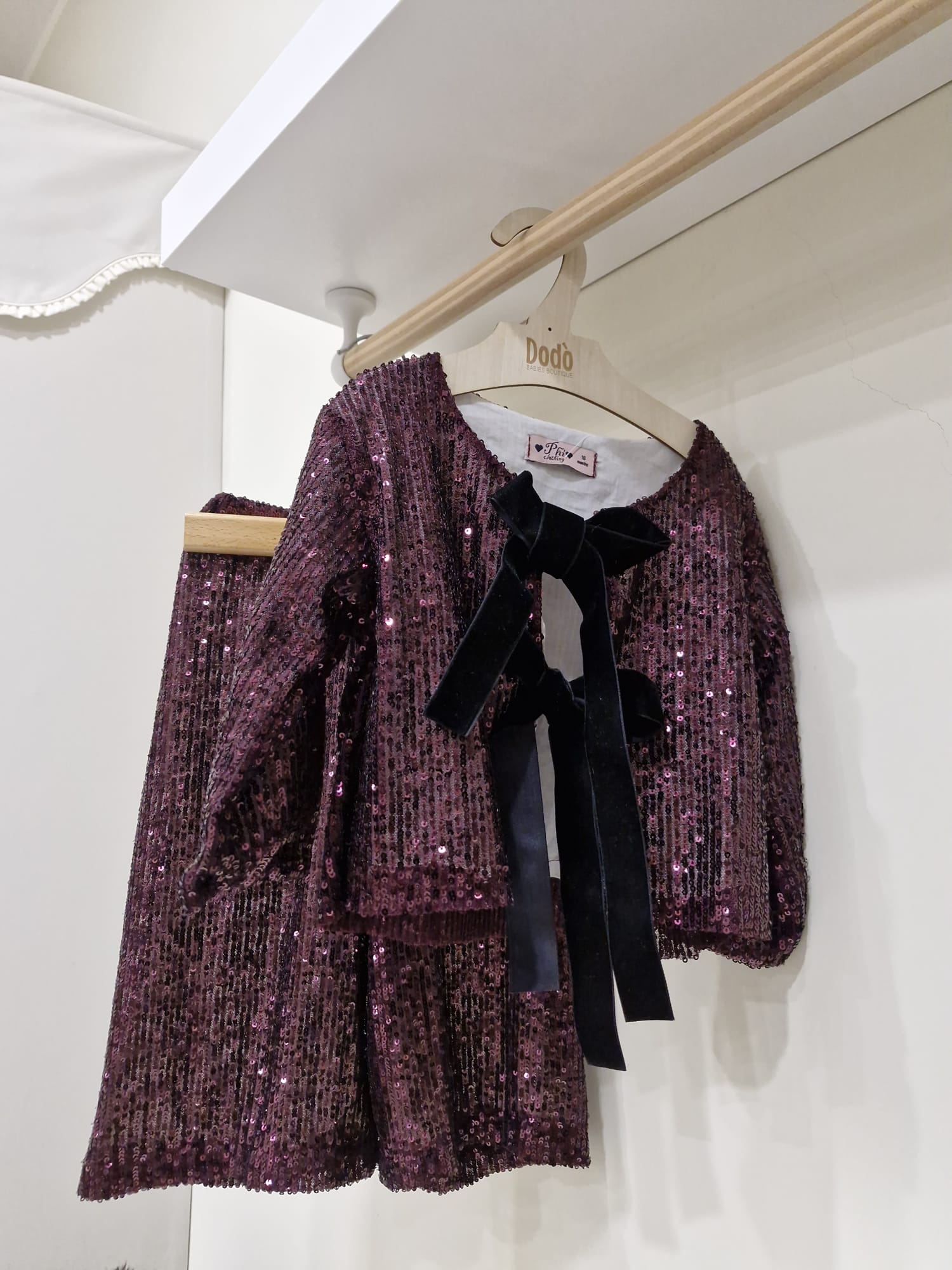 COMPLETO PRUNE PAILLETTES