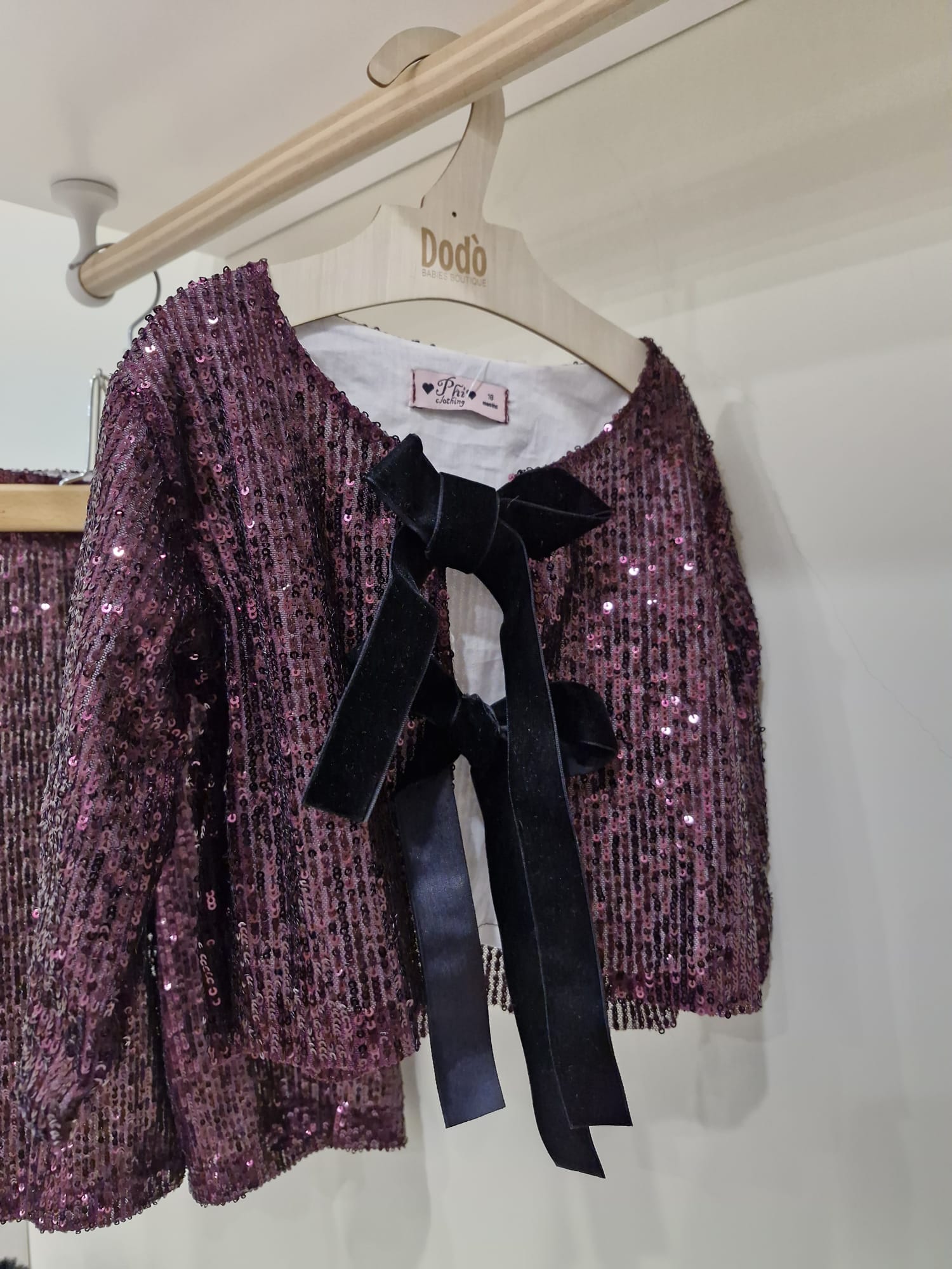 COMPLETO PRUNE PAILLETTES