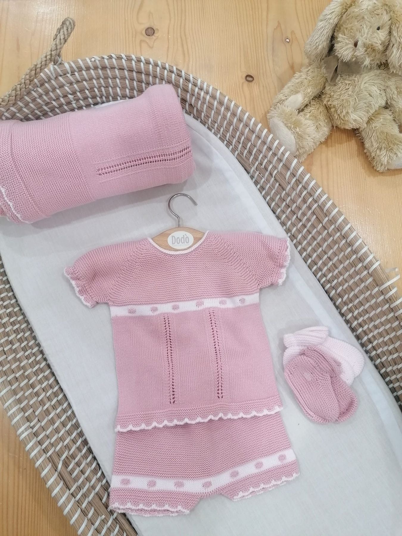 CONJUNTO CORTO BOLLO ROSA