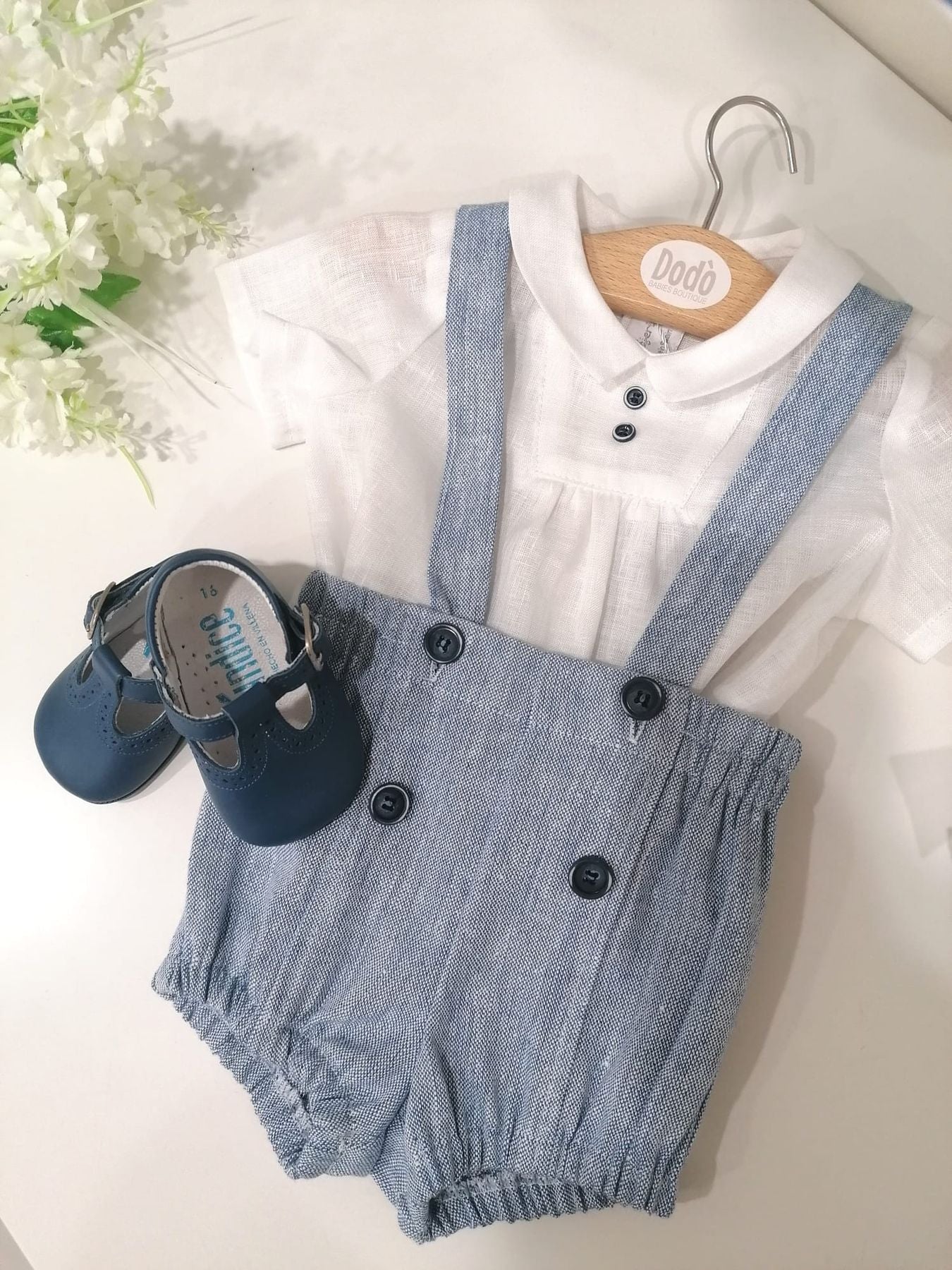 CONJUNTO BLUE LINEN